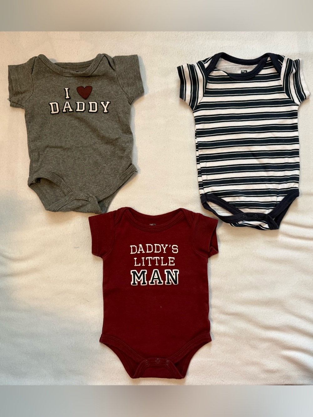 3 piece I love dad onesies